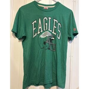 PHILADELPHIA EAGLES Retro Old Helmet Logo T-Shirt Green Homage Tri -Blend Sm
